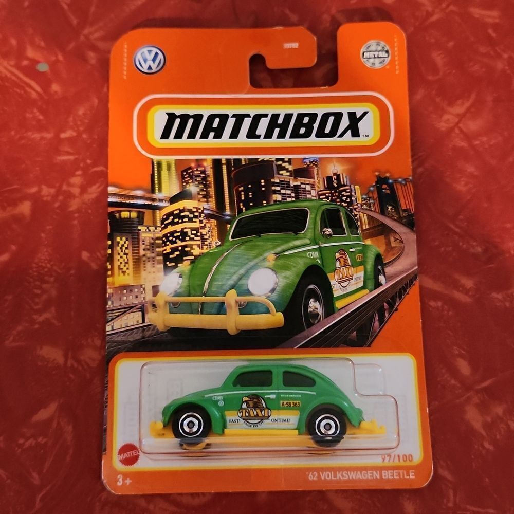 1962 Volkswagon Beetle Taxi Matchbox Car 2020 NIP